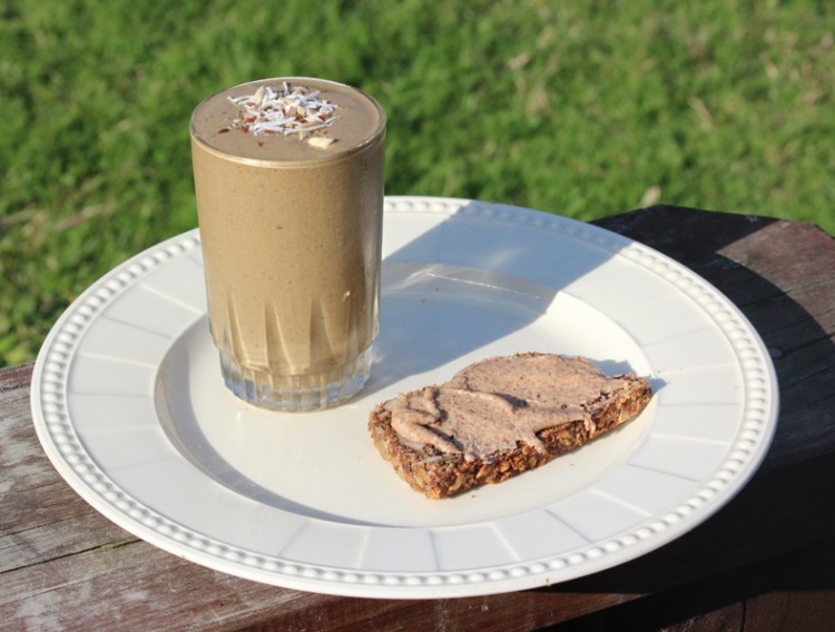 smoothie and almond butter