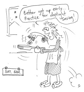 Breakfast on the Saturday was a happy (and early) affair