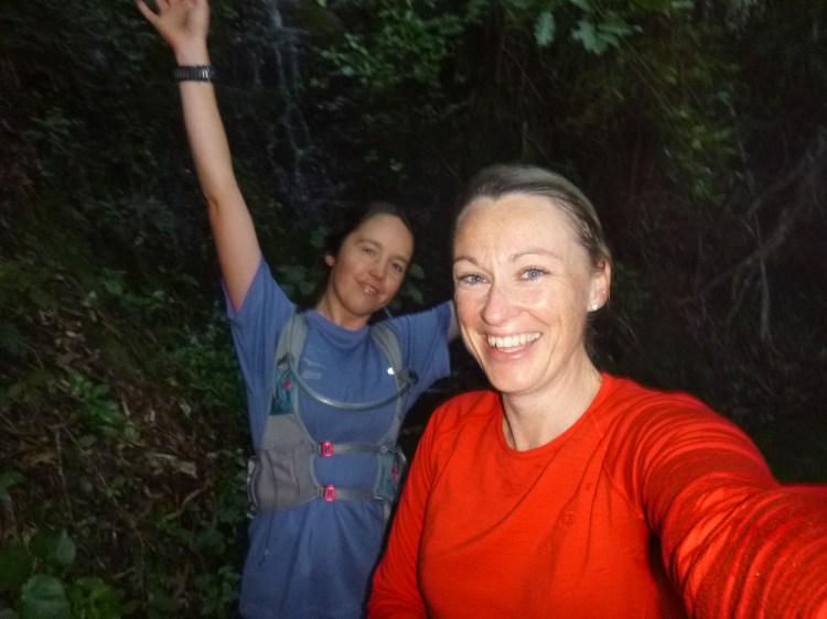 Mums on the run! Found a little waterfall. 